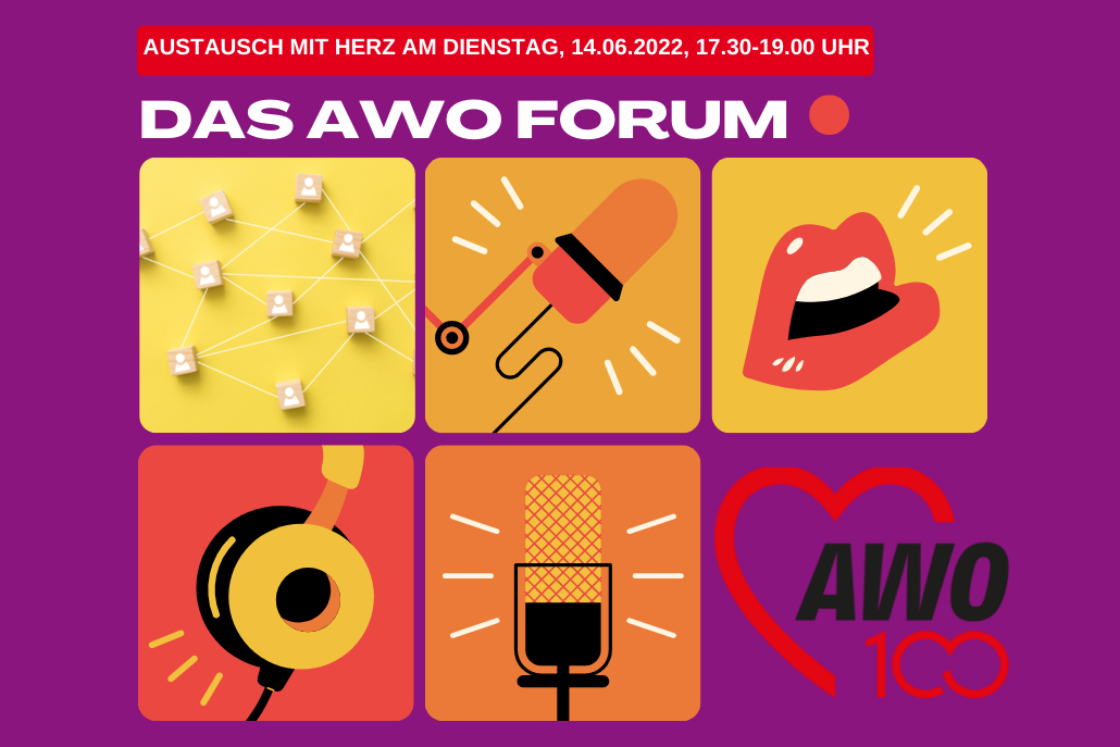 Das Foto zeigt die grafische Einladung für das AWO Forum am 14.6.